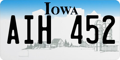 IA license plate AIH452