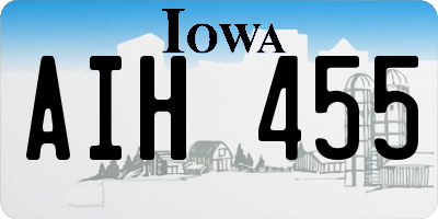 IA license plate AIH455