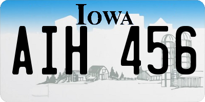 IA license plate AIH456