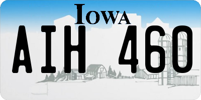 IA license plate AIH460
