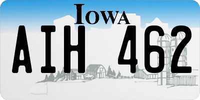 IA license plate AIH462