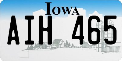 IA license plate AIH465