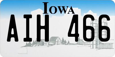 IA license plate AIH466