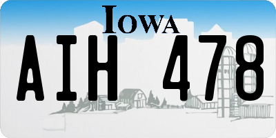 IA license plate AIH478