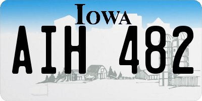 IA license plate AIH482