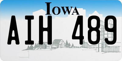 IA license plate AIH489