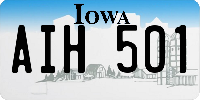 IA license plate AIH501