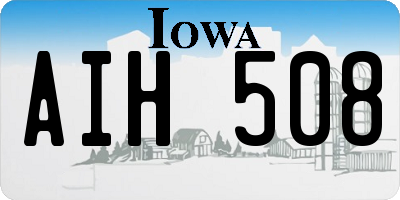 IA license plate AIH508