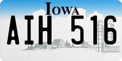 IA license plate AIH516