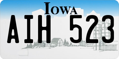 IA license plate AIH523