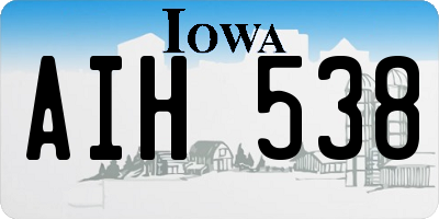 IA license plate AIH538