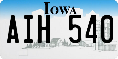 IA license plate AIH540