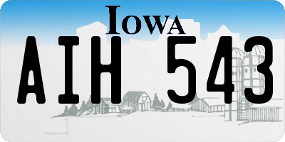 IA license plate AIH543