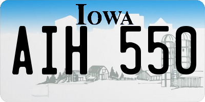 IA license plate AIH550