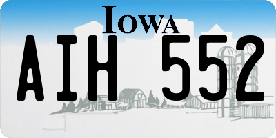 IA license plate AIH552