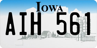 IA license plate AIH561
