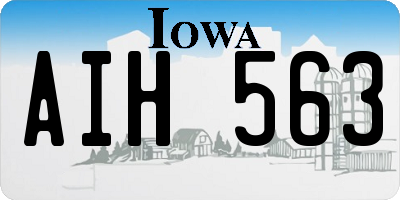 IA license plate AIH563