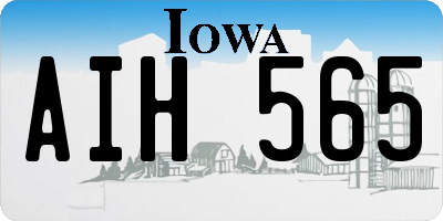 IA license plate AIH565