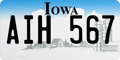 IA license plate AIH567