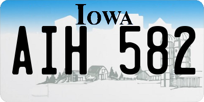 IA license plate AIH582