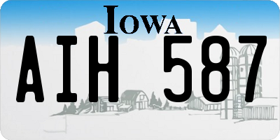 IA license plate AIH587