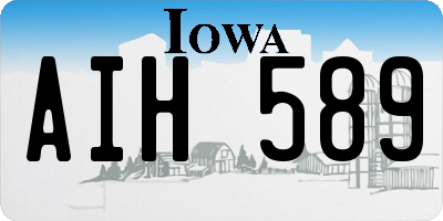 IA license plate AIH589