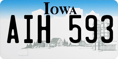 IA license plate AIH593