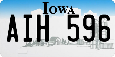 IA license plate AIH596