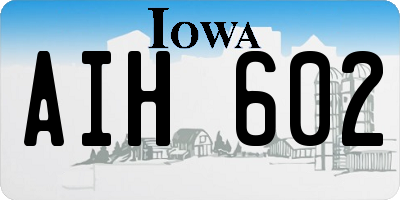 IA license plate AIH602