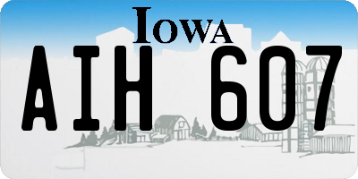 IA license plate AIH607