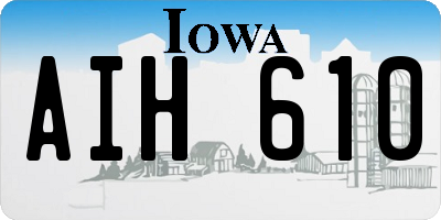 IA license plate AIH610