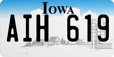 IA license plate AIH619
