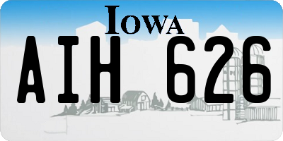 IA license plate AIH626