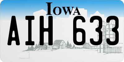 IA license plate AIH633