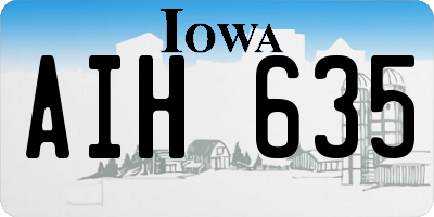 IA license plate AIH635