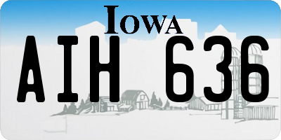 IA license plate AIH636