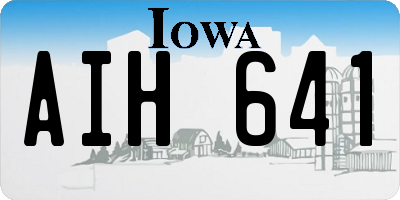 IA license plate AIH641
