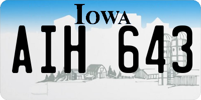 IA license plate AIH643