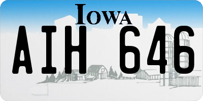 IA license plate AIH646