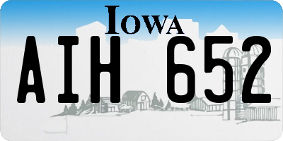 IA license plate AIH652