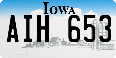 IA license plate AIH653