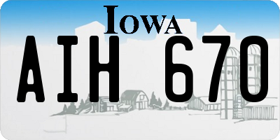 IA license plate AIH670