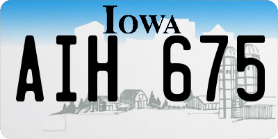 IA license plate AIH675