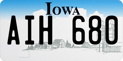 IA license plate AIH680