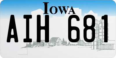 IA license plate AIH681