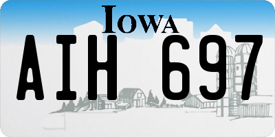 IA license plate AIH697