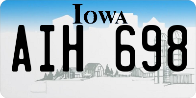 IA license plate AIH698