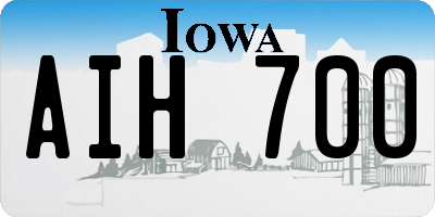 IA license plate AIH700