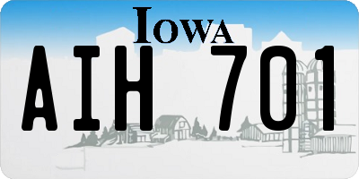 IA license plate AIH701