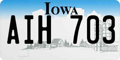 IA license plate AIH703